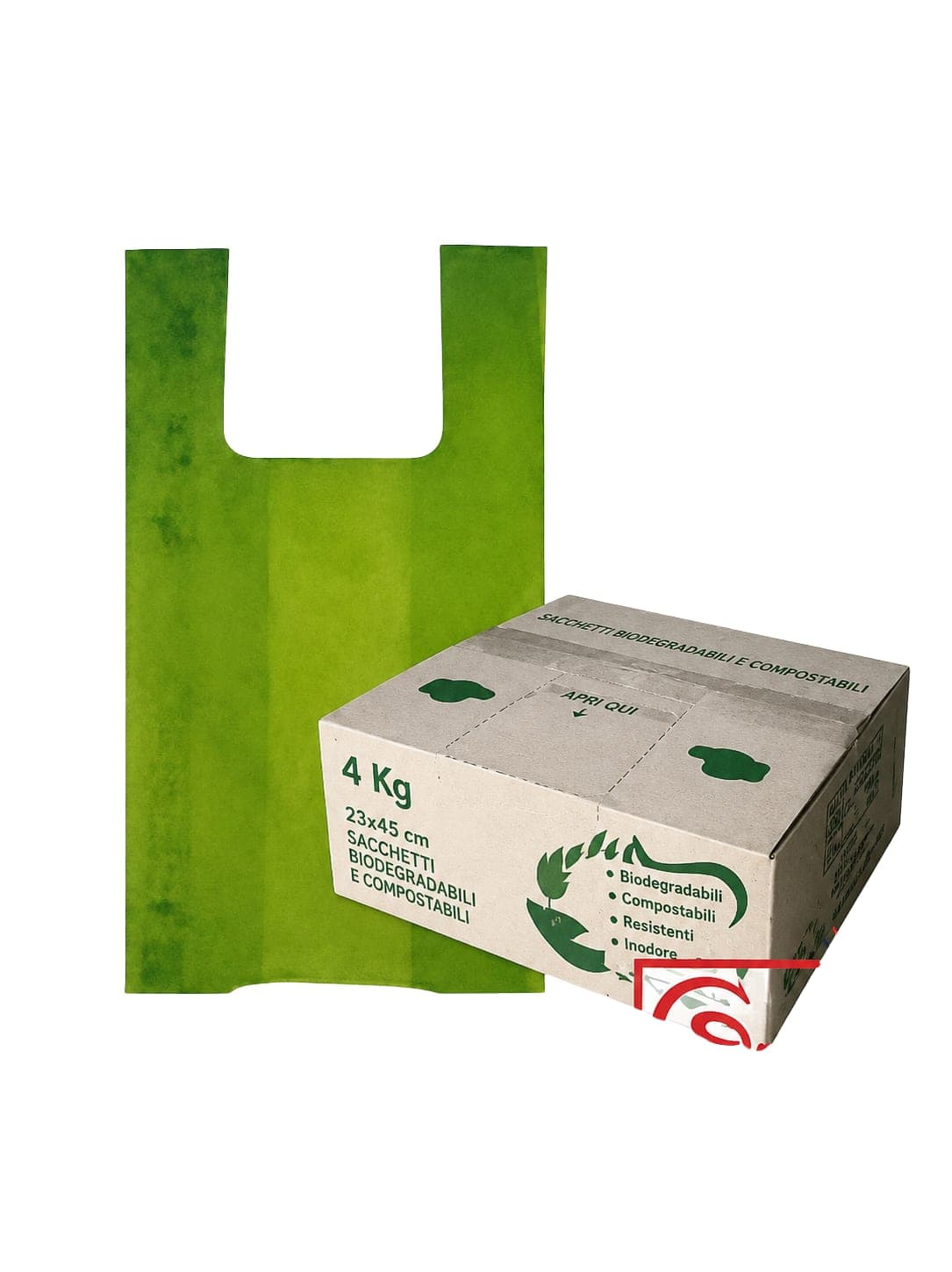 Shopper Medie Bio Compostabili 4Kg Bianco