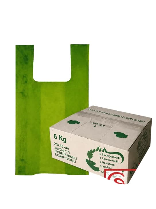 Shopper Grandi Bio Compostabili 6Kg Verdi