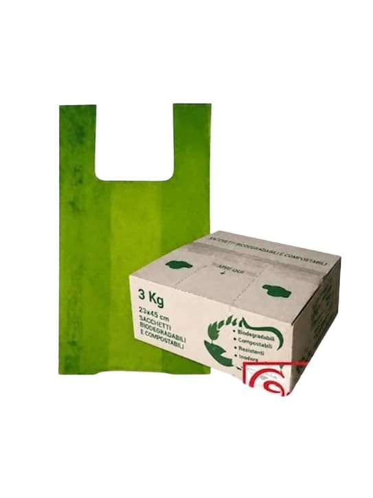 Shopper Mini Bio Compostabili 3Kg Verdi